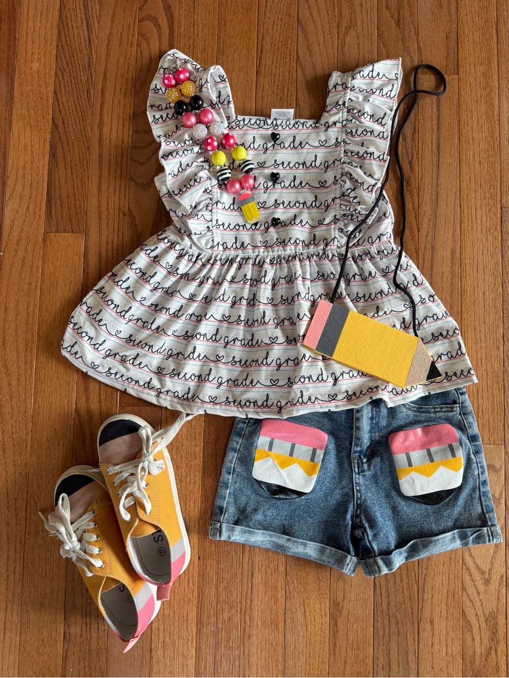 Girls Second Grade Themed Outfit